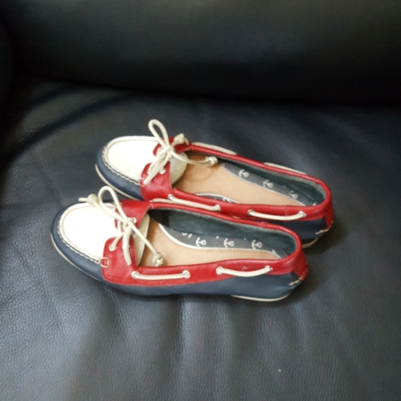 Sperry Shoes -  SPERRY TOP SIDER Boat Shoes Red White Blue 7